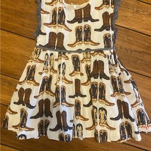 Pink chicken cowboy boot dress size 2T